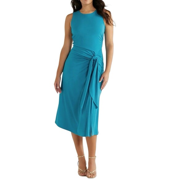 Sofia Jeans Side Tie Tank Dress with Rouching & Side Slit Women's Size Small‎ - Picture 1 of 10